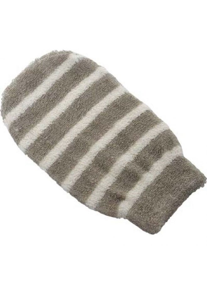 Tendance Cotton and Linen Striped Wash Cloth Taupe and Cream 23 x 13 cm 75505234 
