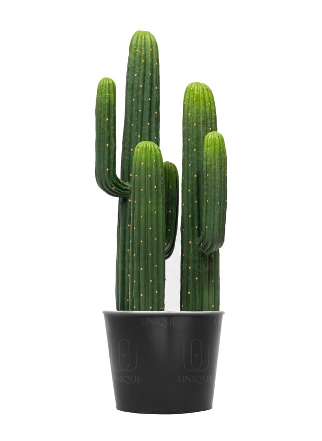 Unique Pots And Plants Cactus Artificial Plant Triple Stem With Soft Yellow Spikes H66CM 