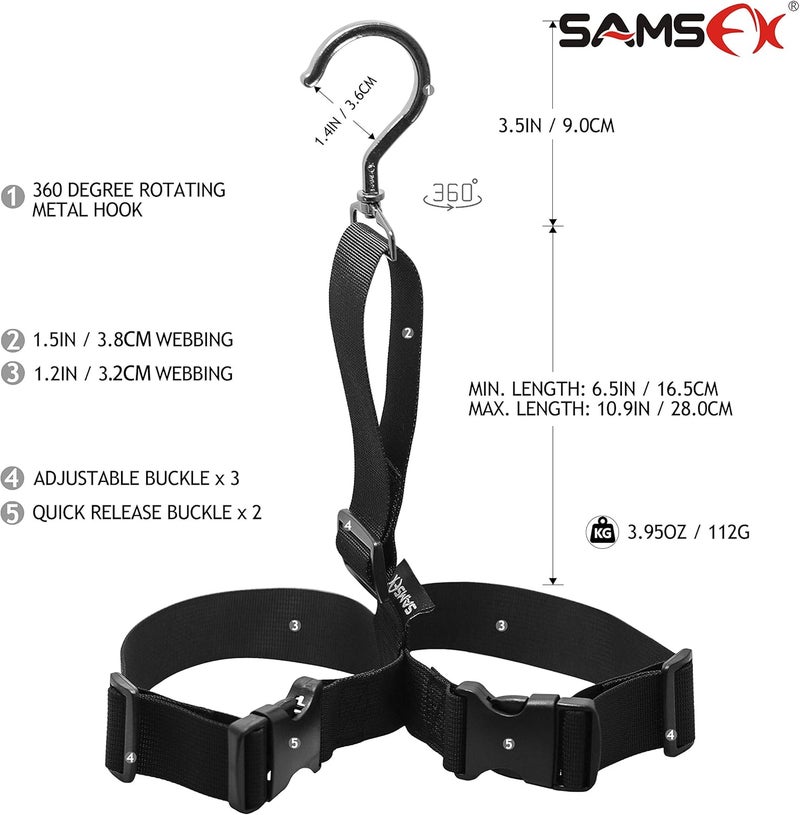 SAMSFX Fishing Wader Boot Hanger Adjustable Strap for Storage Drying - Image 2