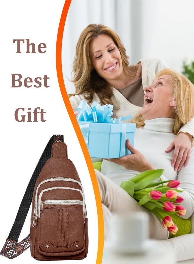 LIGETON Mothers Day Gifts for Mom Wife Crossbody Bag Gifts for Women Small Crossbody Sling Bags Fanny Pack, Brown, Crossbody Bag - Image 2