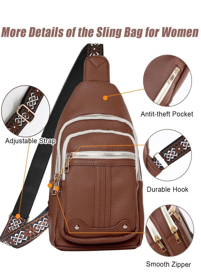 LIGETON Mothers Day Gifts for Mom Wife Crossbody Bag Gifts for Women Small Crossbody Sling Bags Fanny Pack, Brown, Crossbody Bag - Image 4