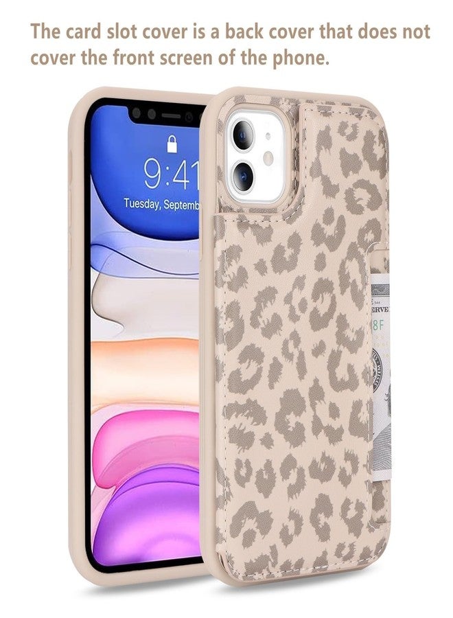 iCoverCase Compatible with iPhone 11 Case with Card Holder, Wallet Phone Case for Women Men RFID Blocking PU Leather Protective Case 6.1 Inch (Beige Leopard) - Image 3