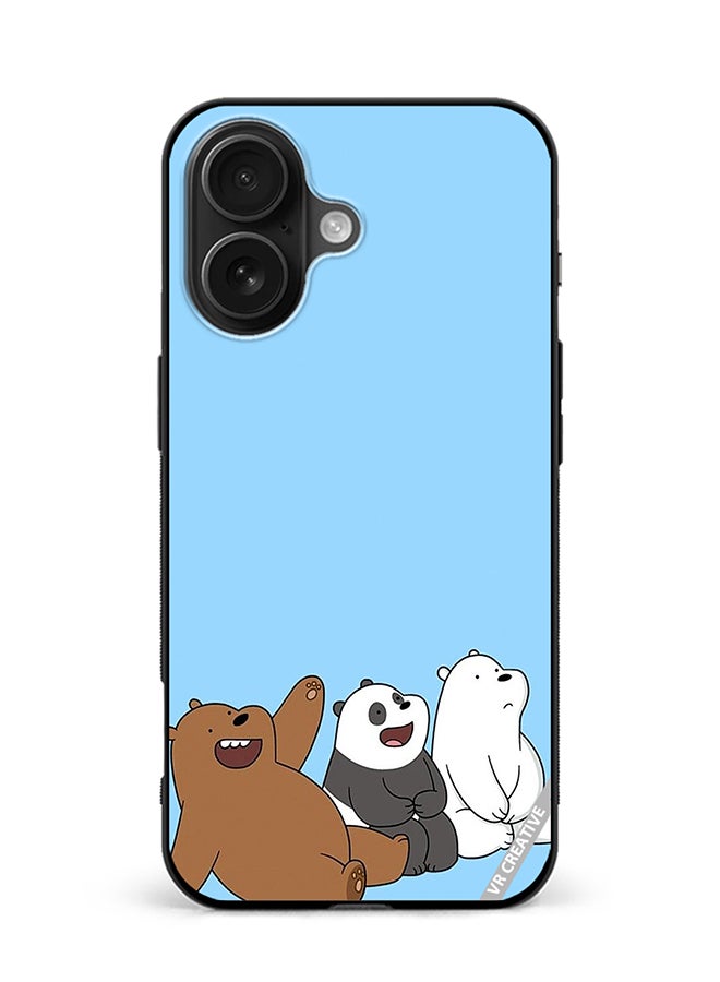 VR CREATIVE Protective Case Cover For Apple iPhone 16 Plus 3 Cute Teddy Design Multicolour