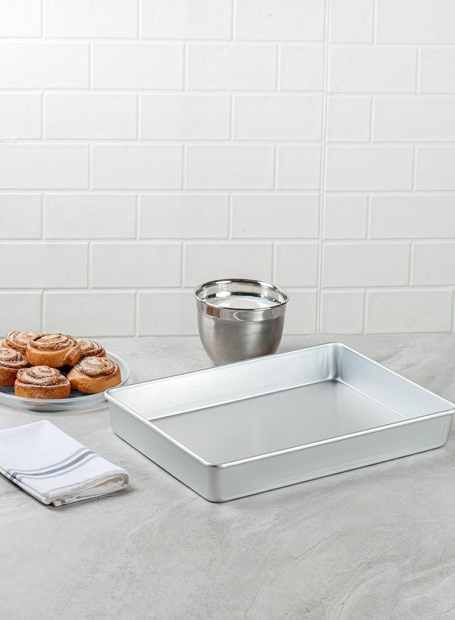 ريستورنت وير صينية خبز مستطيلة الشكل من ريستورانت وير-ميت لوكس، مقاس 18 × 12 × 2 بوصة، ذات جوانب مستقيمة، جاهزة للاستخدام في الفرن، قابلة للتجميد، مصنوعة من الألومنيوم المؤكسد، مقاومة للدهون، مثالية لأعياد الميلاد. - Image 3