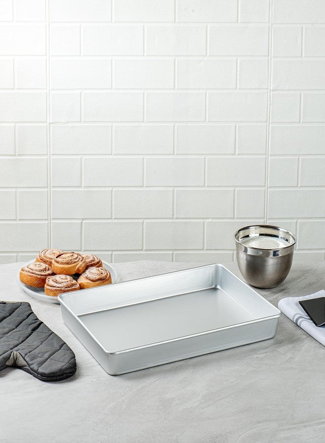 ريستورنت وير صينية خبز مستطيلة الشكل من ريستورانت وير-ميت لوكس، مقاس 18 × 12 × 2 بوصة، ذات جوانب مستقيمة، جاهزة للاستخدام في الفرن، قابلة للتجميد، مصنوعة من الألومنيوم المؤكسد، مقاومة للدهون، مثالية لأعياد الميلاد. - Image 5