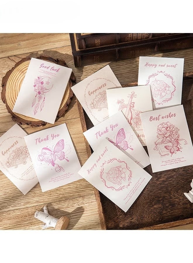 12 بطاقة معايدة أدبية قديمة، بطاقات معايدة بنقشة الورد، بطاقات معايدة بنقشة الكمان، بطاقات معايدة وردية، بطاقات معايدة للمعلمين والأصدقاء وزملاء الدراسة والزملاء، إلخ - Image 5