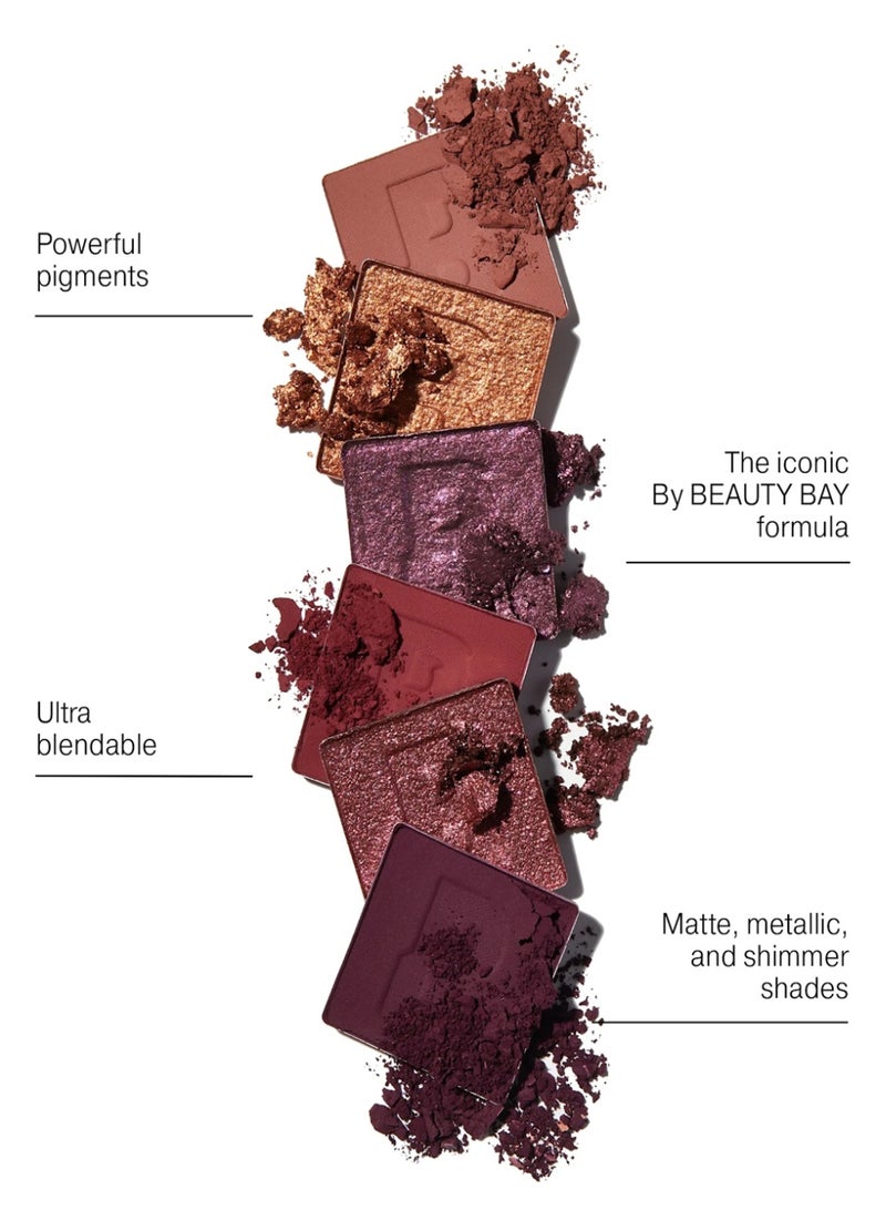 Beauty Bay Rich 42 Colour Eyeshadow Palette – Warm Matte, Shimmer & Metallic Shades – High Pigment & Long Lasting – New Packaging - Image 5