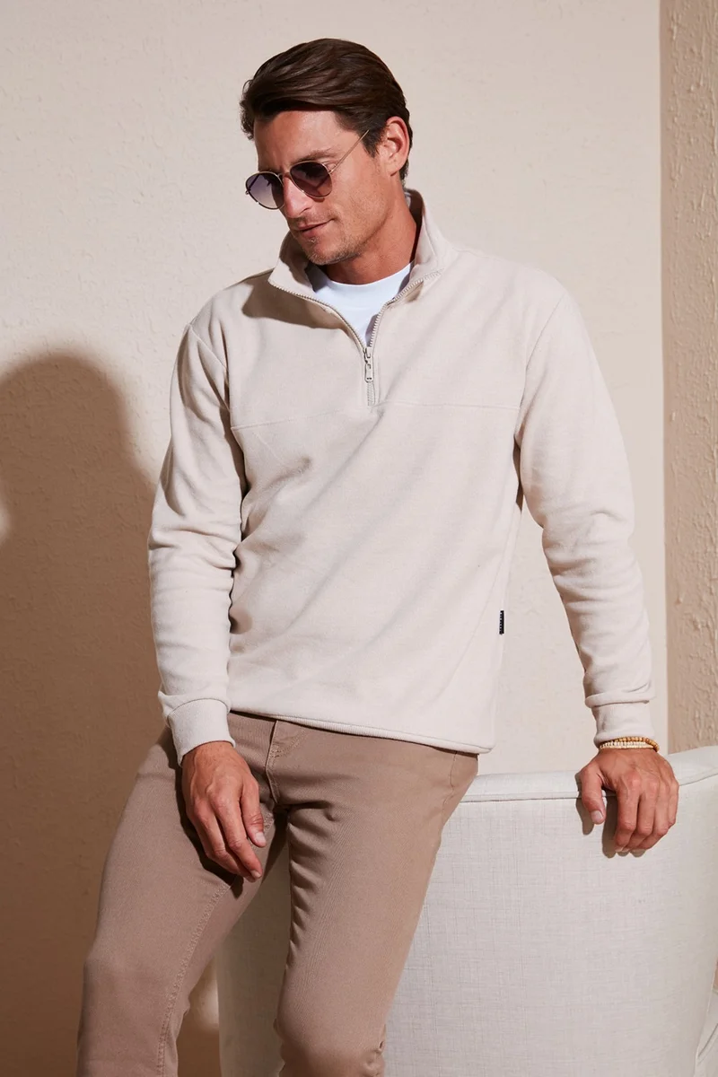 بوراتي Cotton Regular Fit Sweater Men's Sweater 456112 Br