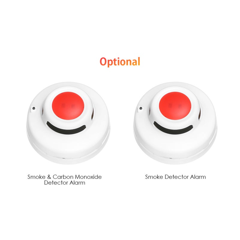 Carbon Monoxide Detector and Smoke Alarm 9V Battery Operated Dual Sensor Smoke CO Detector with Red LED Indicate Alarm - Image 4