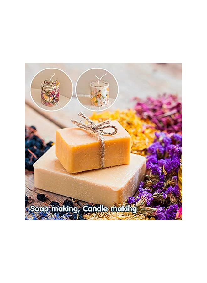 erorex Natural Dried Flower- Gift Box - Floral Kit for Soap, Candle, Resin Jewelry Making, Bath, Nail, Decoration - Rosepetals, Rosebuds, Lavender, Jasmine, Gomphrena, Chrysantherum  - Image 4