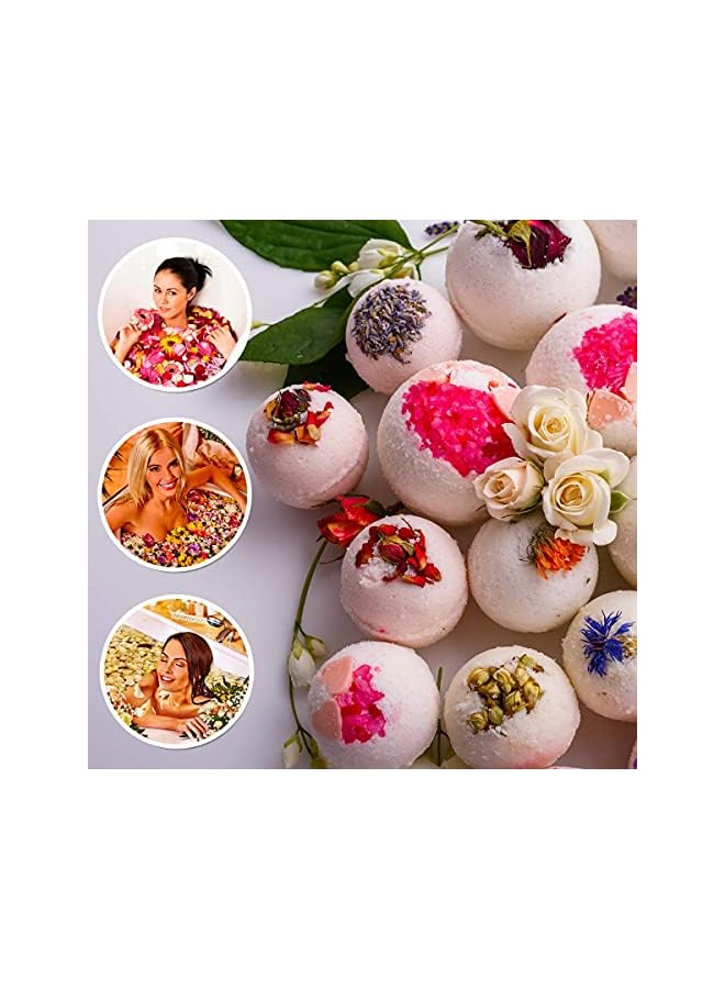 erorex Natural Dried Flower- Gift Box - Floral Kit for Soap, Candle, Resin Jewelry Making, Bath, Nail, Decoration - Rosepetals, Rosebuds, Lavender, Jasmine, Gomphrena, Chrysantherum  - Image 5