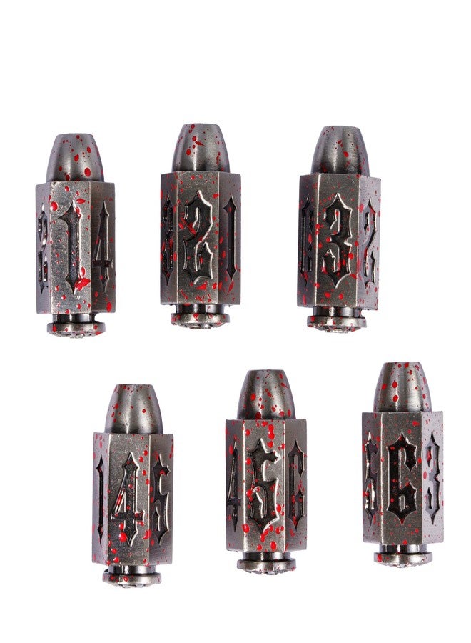 CRITALLIC Bullet Dice Set of 6 Pieces D6 Dice, 6 Sized Die for Dungeons and Dragons Role Playing Games/DND Accessories Gifts (Bloodstained) - Image 3