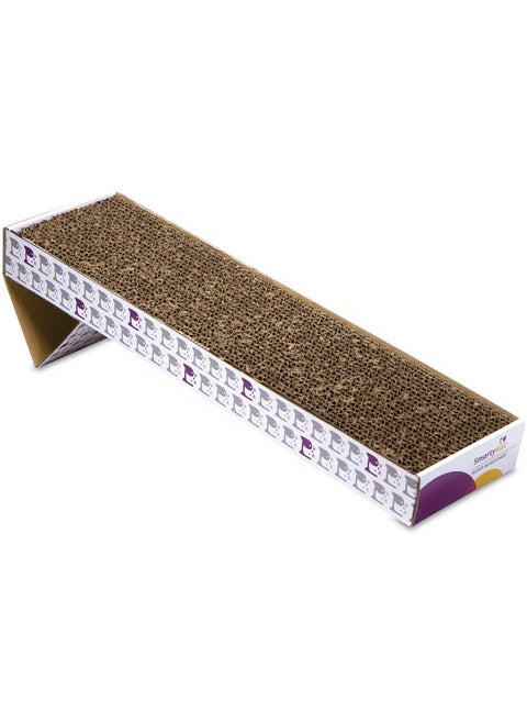 SmartyKat Super Scratcher Corrugated Cat Scratcher, Catnip Infusion Technology - Brown, Single Wide