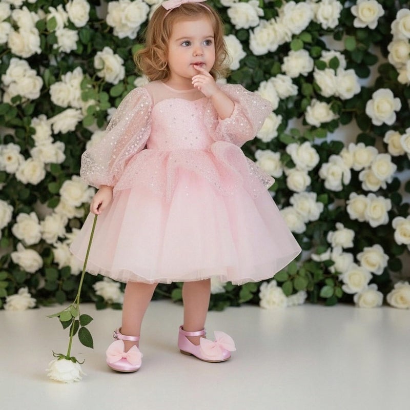THEE BRON Girls Mary Jane Ballet Flats with Bow Toddler Dress Shoes for Party Outfits(AF344 Toddler,Pink/10M) - Image 3