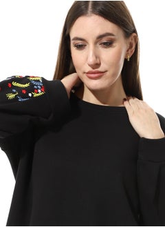 Women Oversize Embroidery Melton T- Shirt With Long Sleeves And Round Neck - pzsku/ZD33C3A4BFADC6808C9DFZ/45/_/1732093727/15915bf1-5aab-44c8-8716-9277a5ee7f67