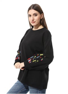 Women Oversize Embroidery Melton T- Shirt With Long Sleeves And Round Neck - pzsku/ZD33C3A4BFADC6808C9DFZ/45/_/1732093738/dc481d49-1c90-4f2e-9a7a-e231d24574fc