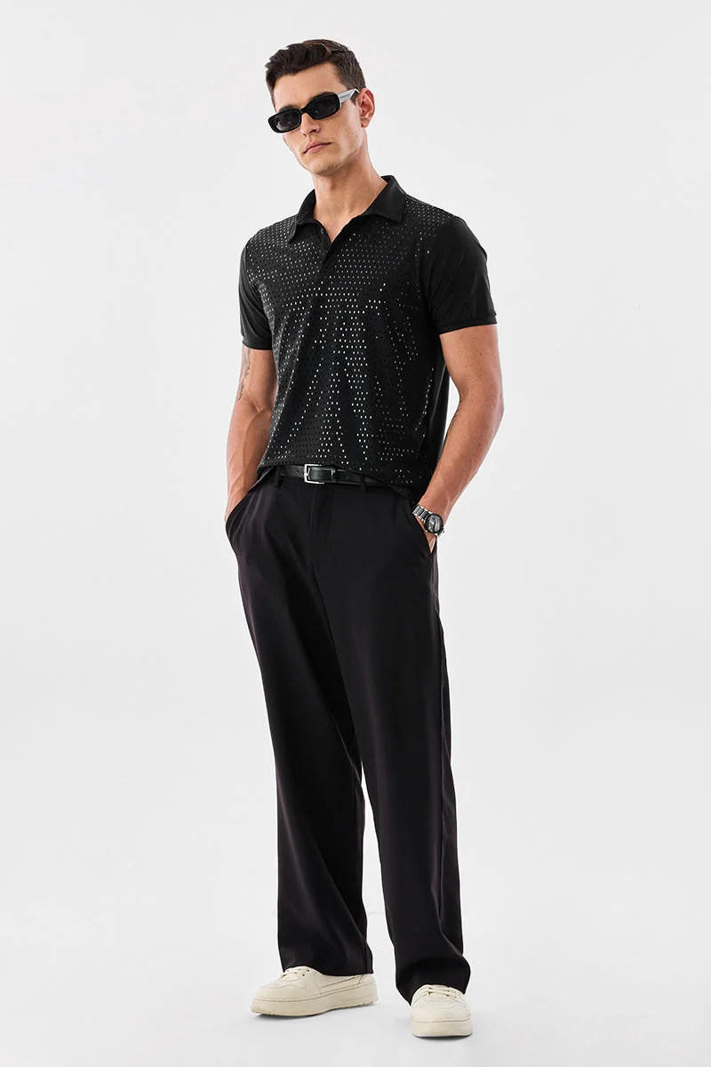SNITCH Beaded Luxe Polo T-Shirt