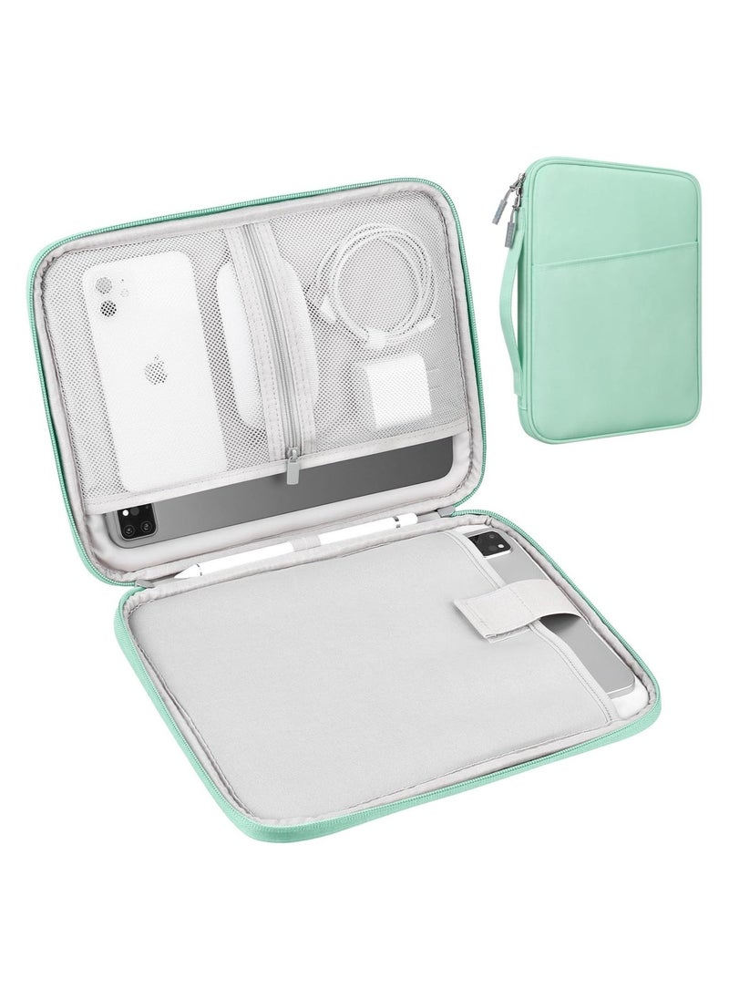 IAF Tablet Sleeve Case for 10.9 inch New iPad / 11 inch iPad Pro / 10.2 inch iPad / 10.9" iPad Air / 10.5 inch iPad Pro Air, Galaxy Tab A8 10.5" Protective Bag, Fit Apple Smart Keyboard, Green - Image 1