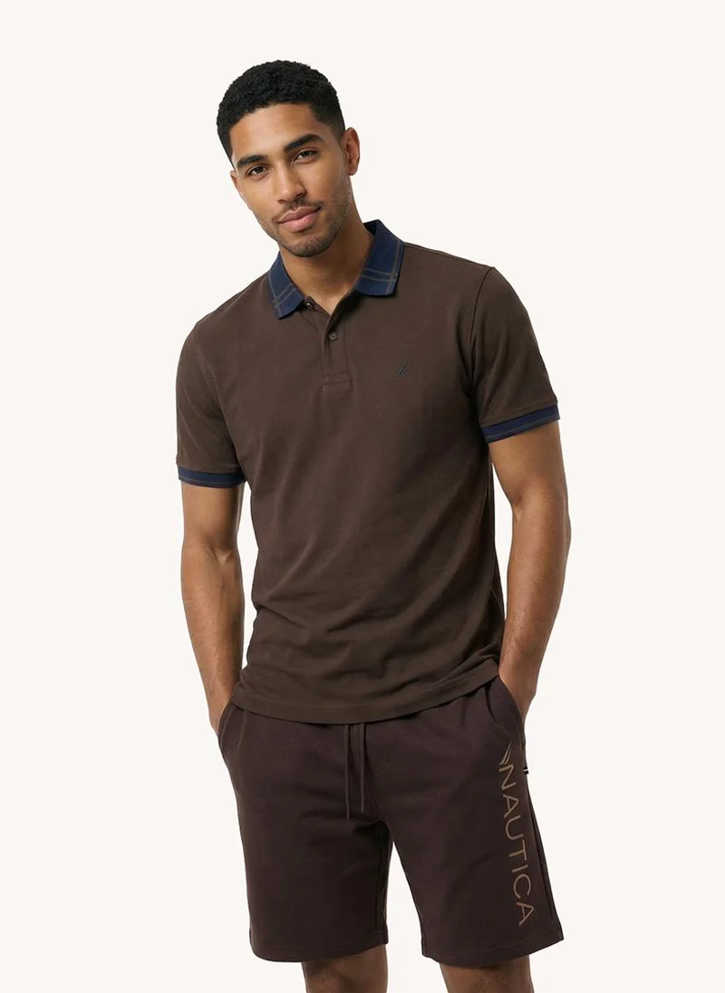 Men's Short Sleeve Polo with Collar Tipping
