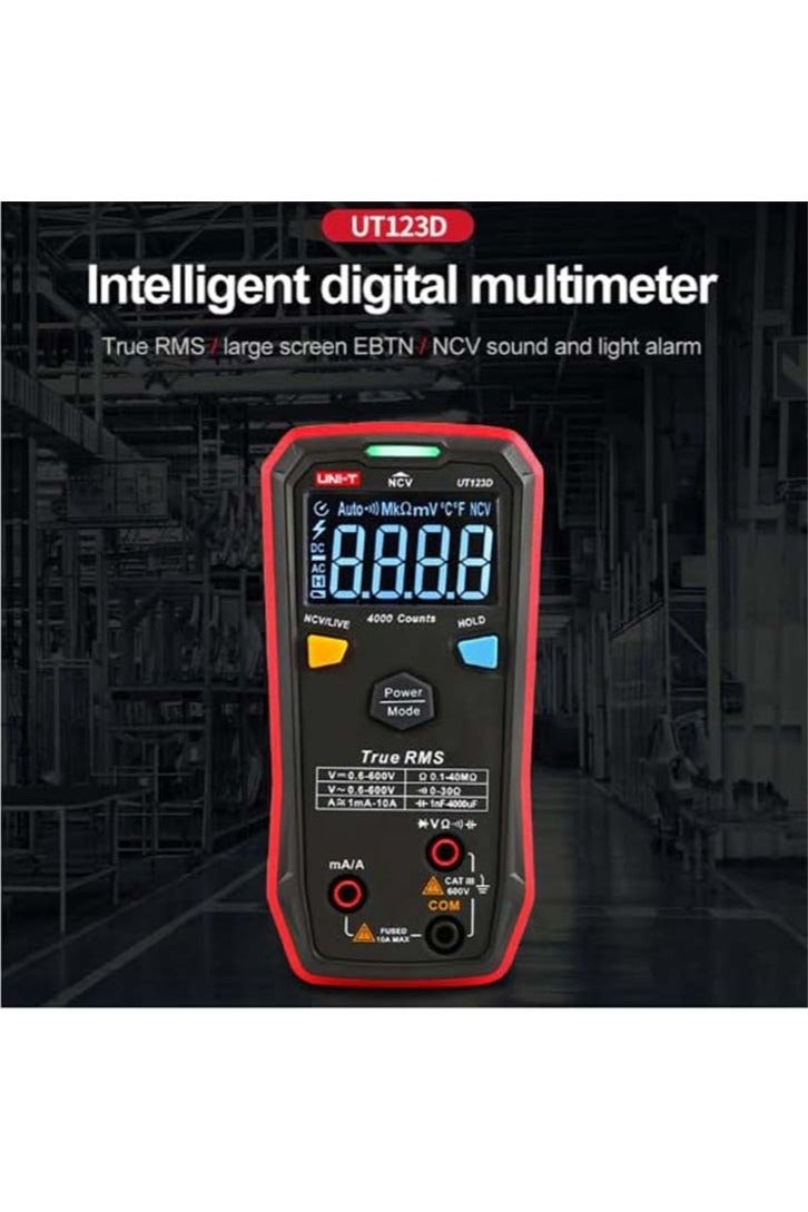 UniT UNI-T UT123D Digital Smart Multimeter NCV EBTN Display DC/AC Current Voltage Meter Capacitance Resistance Meter Multi Tester - Image 2