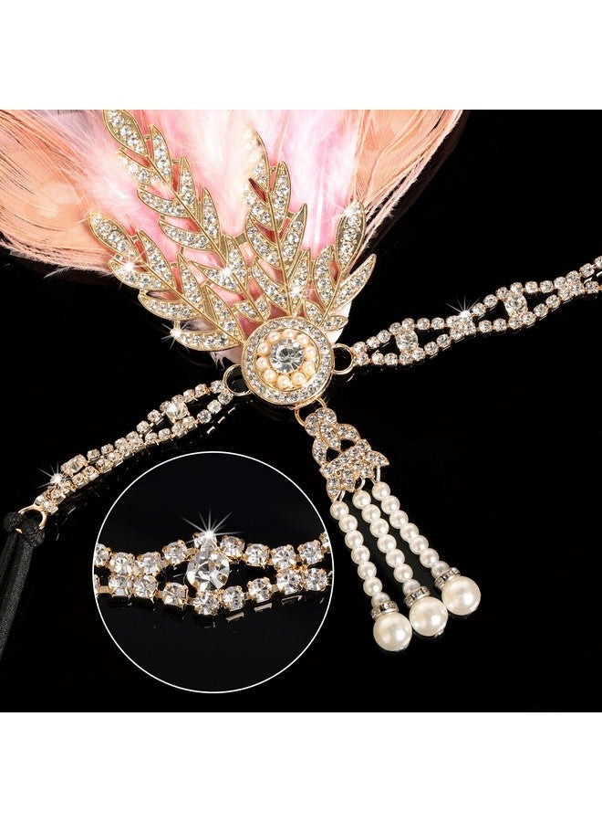 تونج كلاود عصابة رأس من الريش من عشرينيات القرن العشرين، عصابة رأس من الريش من عشرينيات القرن العشرين، عصابة رأس من الريش من عشرينيات القرن العشرين (وردي) - Image 3