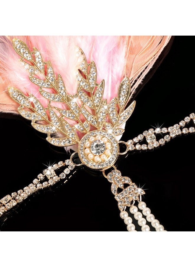 تونج كلاود عصابة رأس من الريش من عشرينيات القرن العشرين، عصابة رأس من الريش من عشرينيات القرن العشرين، عصابة رأس من الريش من عشرينيات القرن العشرين (وردي) - Image 4