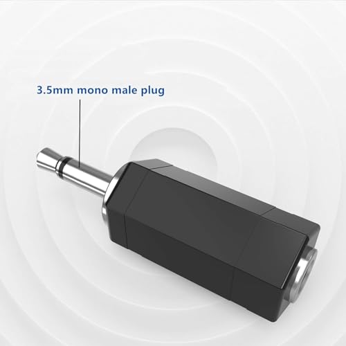 MX 2.5mm Male to 3.5mm Female Audio Adapter Converter, Stereo/Mono AUX Jack for Headphones, Earphones, Headsets, Speakers & Audio Systems, Durable Metal Connector, Plug & Play (Pack of 2) - Image 3