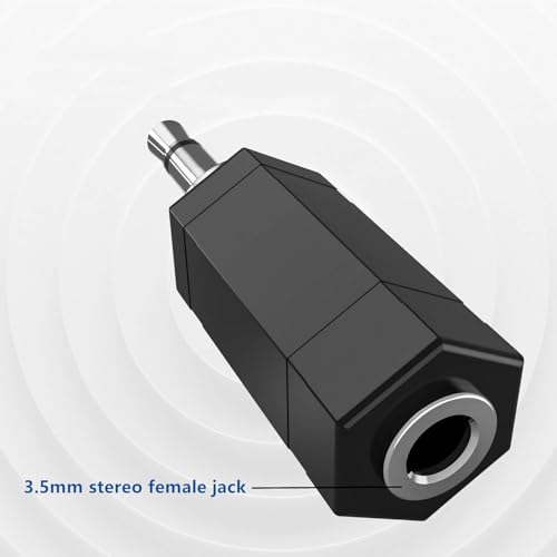 MX 2.5mm Male to 3.5mm Female Audio Adapter Converter, Stereo/Mono AUX Jack for Headphones, Earphones, Headsets, Speakers & Audio Systems, Durable Metal Connector, Plug & Play (Pack of 2) - Image 4