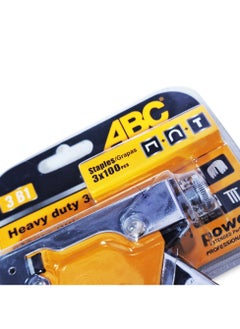 ABC 3 in 1 Powerful Multi-Purpose Hand Stapler, for fixing wood, plastic, fabric, leather, supports 3 types of staples (U, T, D), ideal for use in woodworking shops or home, durable and professional design  - Image 4