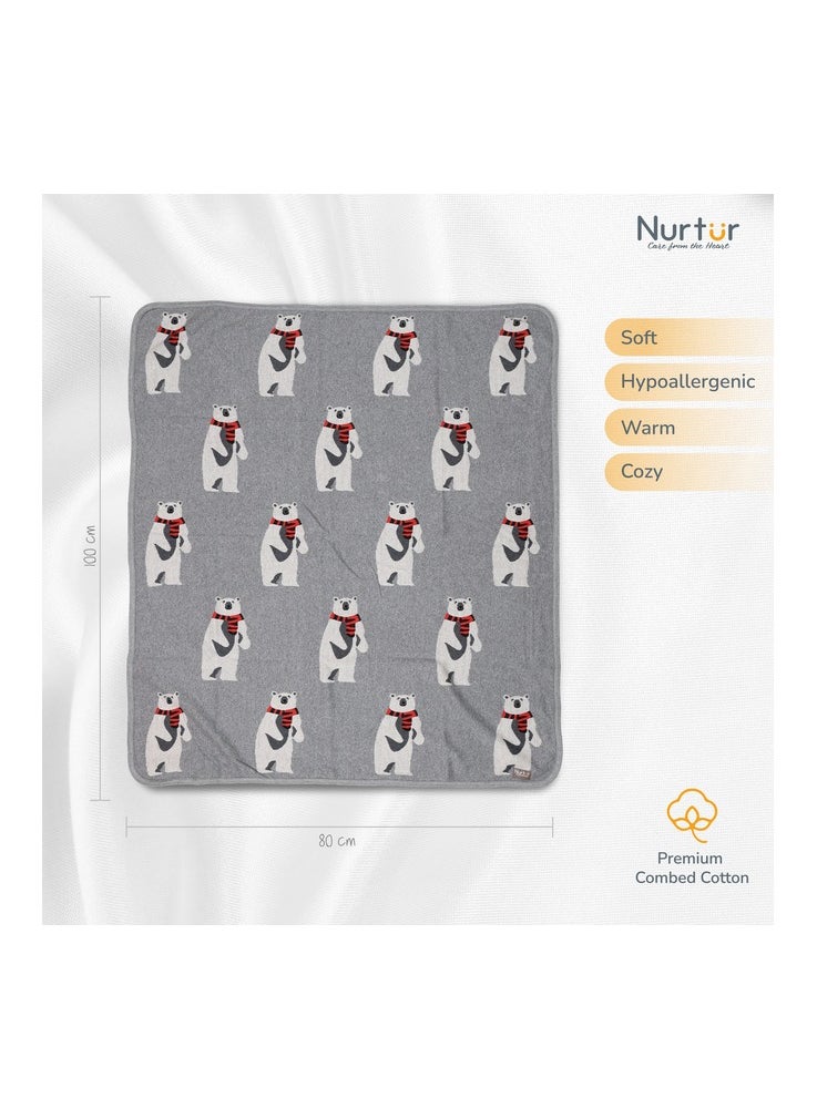 Nurtur Soft Baby Blankets for Boys & Girls Blankets Unisex for Baby 100% Combed Cotton Soft Lightweight  Official Nurtur Product  TRHA24222  - Image 1