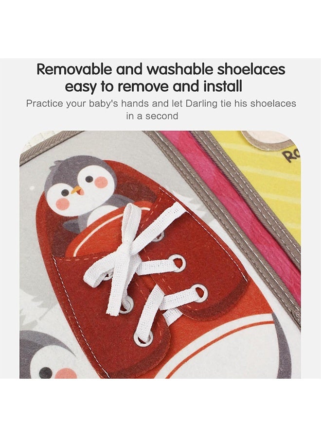 Peachjoy كتاب مشغول للأطفال الصغار، كتب قماش ناعمة، كتب للأطفال، كتاب هادئ لعبة مونتيسوري، كتاب نشاط ناعم للتعلم المبكر، كتب تفاعلية للأطفال الصغار والرضع، كتب مشغولة حسية - Image 3