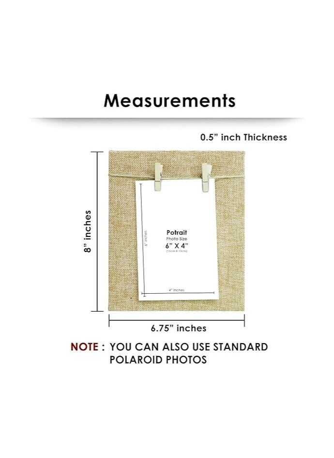 Story at Home Story at Home Wooden Photo Frame, Light Brown, 20 x 17 x 2 cm, PM1101  - Image 4