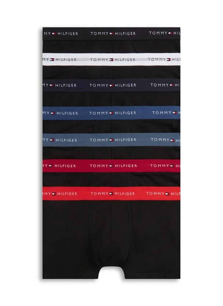 TOMMY HILFIGER 7-Pack Signature Repeat Logo Waistband Trunks