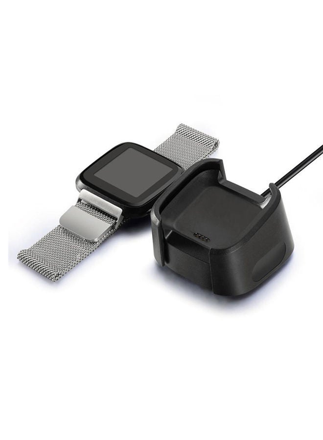 NIBEMINENT Charging Base Desktop Charger For Fitbit Versa Black - Image 2