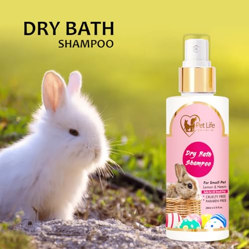 PETLIFE Organic Dry Bath Shampoo For Small Pets, Rabbits & Kitten|Dry/Waterless/Spray Rabbits & Small Pet Shampoo|Made With Natural Ingredients For A Cleaner, Smoother & Shinier Coat 200 Milliliter - Image 3
