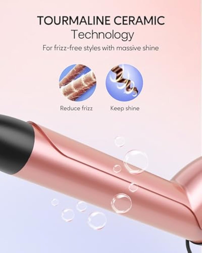 Wavytalk 5 in 1 Curling Iron,Curling Iron Set with Heated Round Brush and 4 Interchangeable Ceramic Curling Wand(0.5”-1.25"), Instant Heat Up,Dual Voltage Hair Curler - Image 4