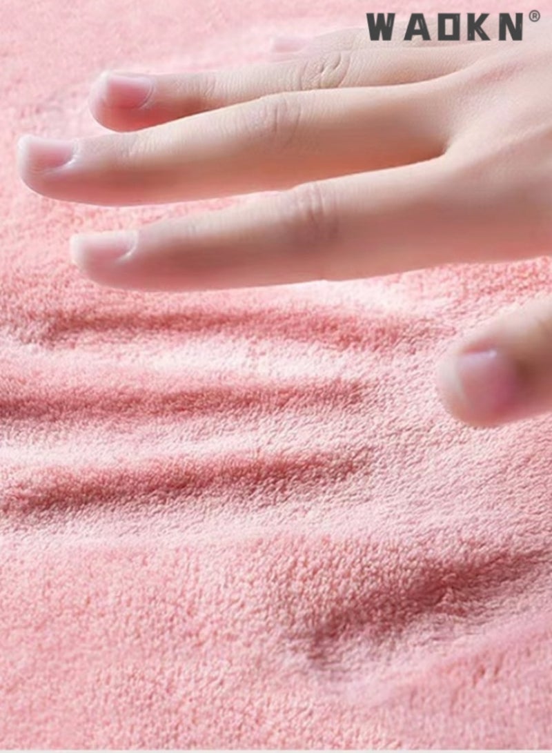 WAOKN Baby Bath Towel Hooded Ultra Soft Towel Highly Absorbent Bathrobe Blanket Toddlers Shower Gifts for Boys Girls-Extra Large 28" x 55" (Pink) - Image 5