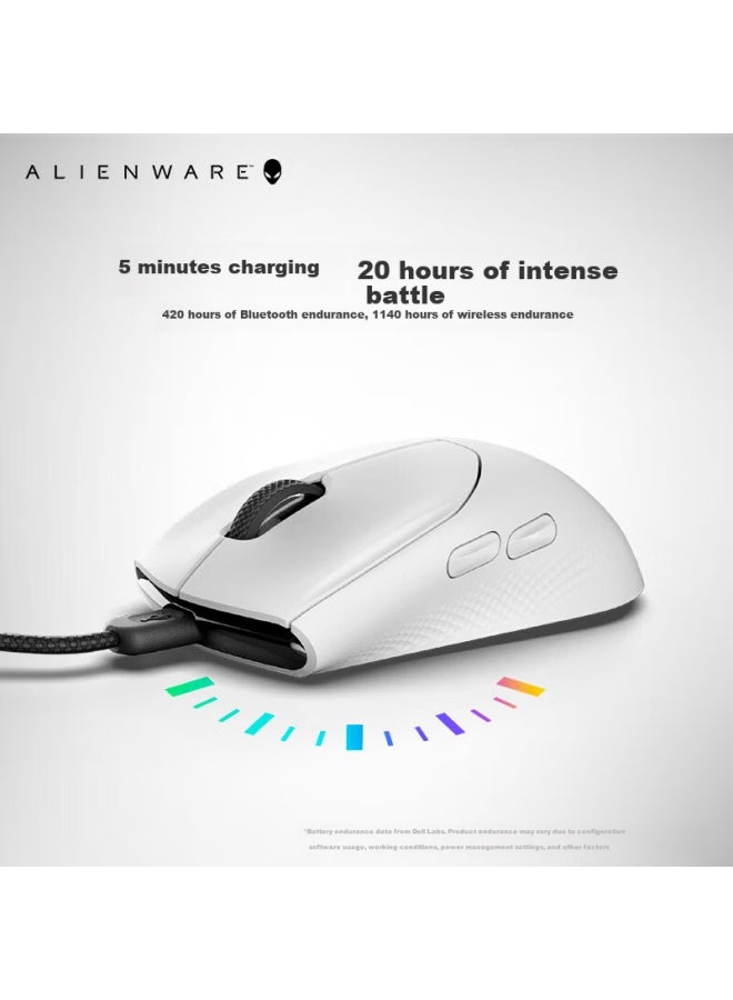 Alienware 720m+510k Keyboard And Mouse Combo Rgb High-end E-sports Peripherals Gift For Girlfriend Holiday Present White - Image 5
