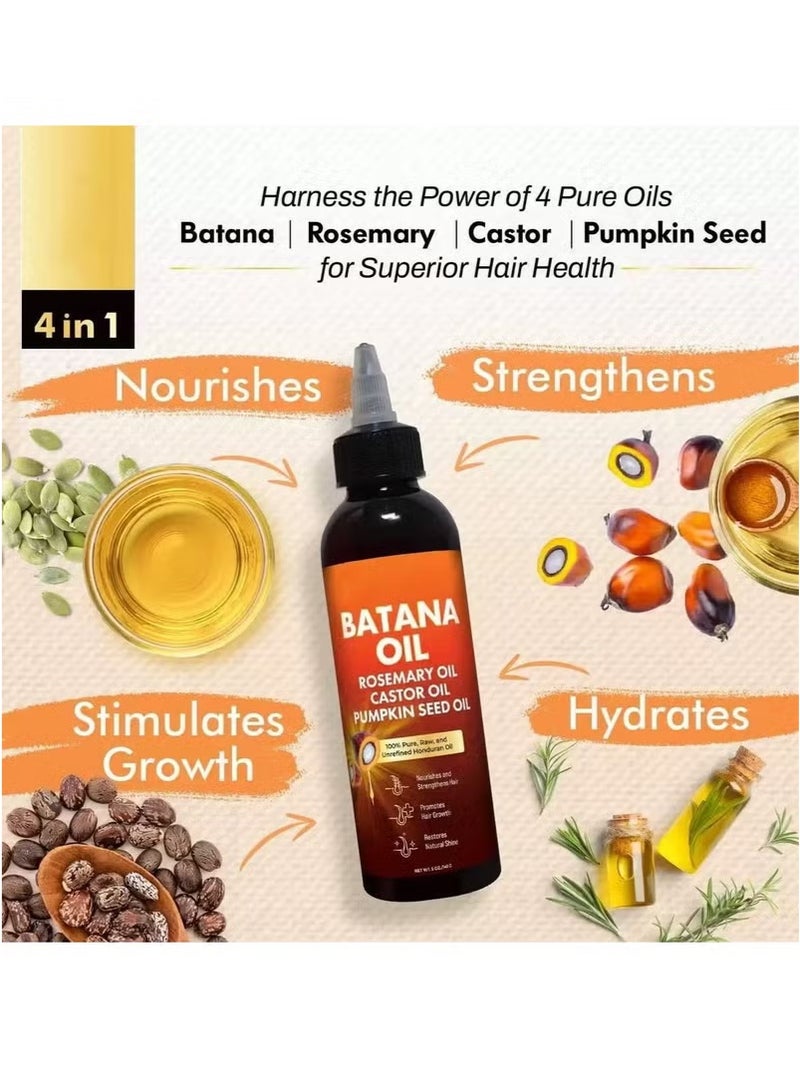 Oil Batana Oil: Organic Raw Honduras Oil for Hair Growth - 100% Pure & Natural for Thicker, Stronger Hair - 4 FL OZ - Image 2