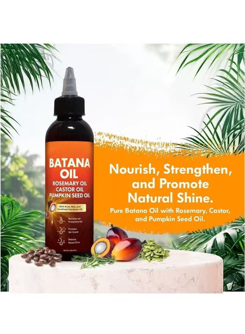 Oil Batana Oil: Organic Raw Honduras Oil for Hair Growth - 100% Pure & Natural for Thicker, Stronger Hair - 4 FL OZ - Image 3