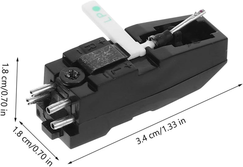Toyvian Vinyl Record Player Cartridge Replacement Needle Stylus for Dual Stylus Design Compatible Phonographs and Players - Image 2
