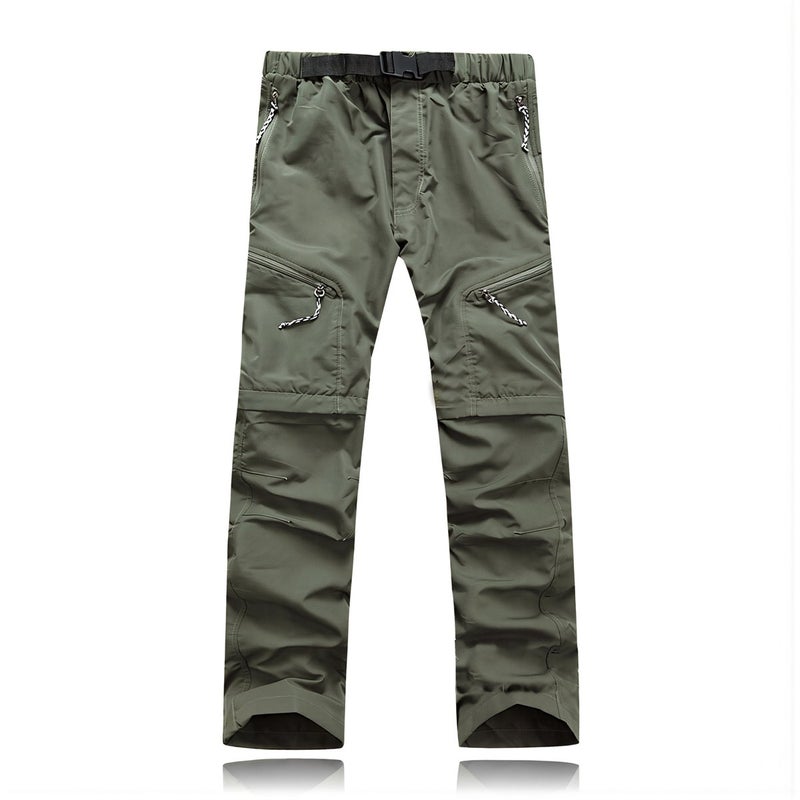 Convertible Quick Dry Hiking Pants Water Resistant Multi Pocket Trousers S Black - Image 1