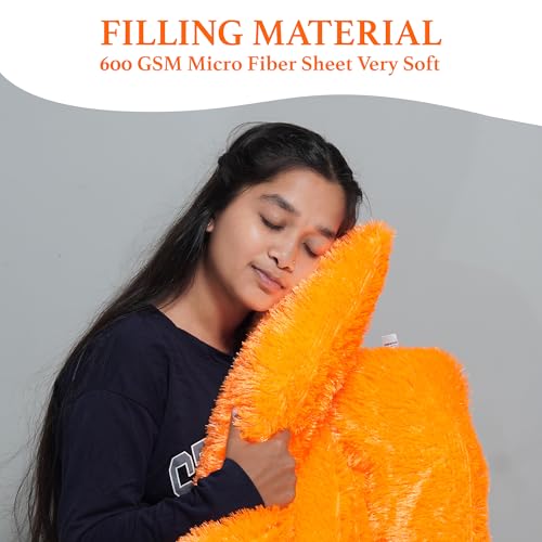 NEXTGO Floor Seat Cushions Yoga Meditation Mat Pooja aasan Soft Extra Comfortable Feather Touch Last Long Upto Washable Material Size 24 x 30 Inch 2 x 2.5 Fit (Orange) - Image 5