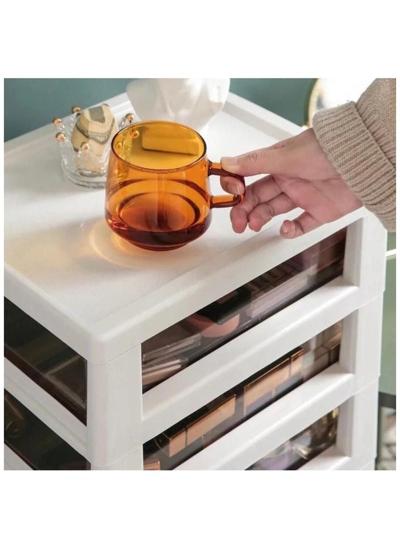 Versatile storage and organization shelves, with moving wheels for easy transportation, 5 drawers