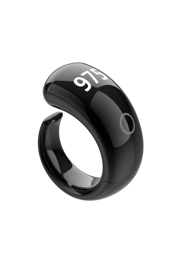 Equantu Smart Ring Bluetooth Time Reminder Outdoor Count Reminder Electronic Devices Fashion Ring-Color:Black - Image 3