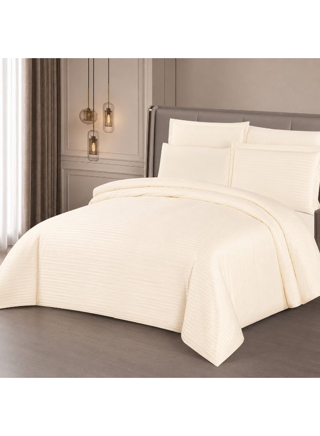 Hotel-style bedspread, off-white color, double size, 7 pieces