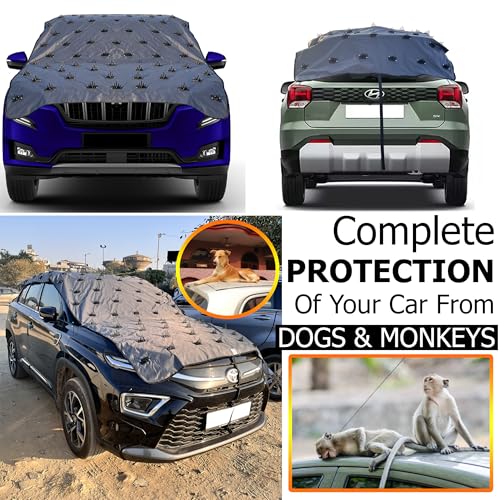 Famexon Waterproof Spike Car Cover for Kia Seltos Completely Protect Car from Dogs & Monkeys Also Compatible with All Hatchback,Sedan and SUV Cars (13.4 Feet) Full Roof Universal Size - Image 4