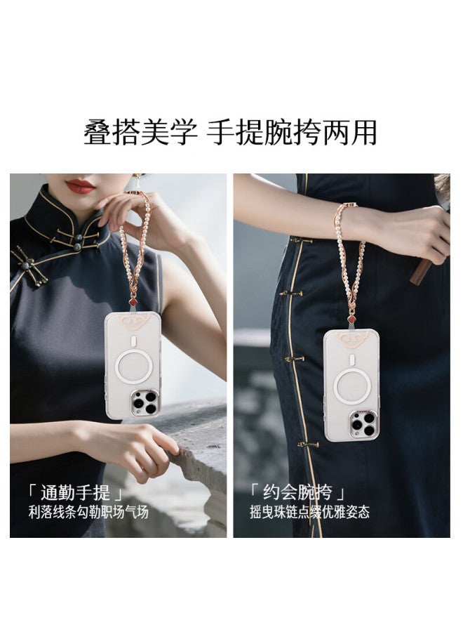 Defense Udemos Phone Lanyard, Colorful Bracelet, Wrist Short Anti-loss Design, Fashionable Portable Phone Strap Bracelet, Pearl Bracelet, Ximeng Dongfang