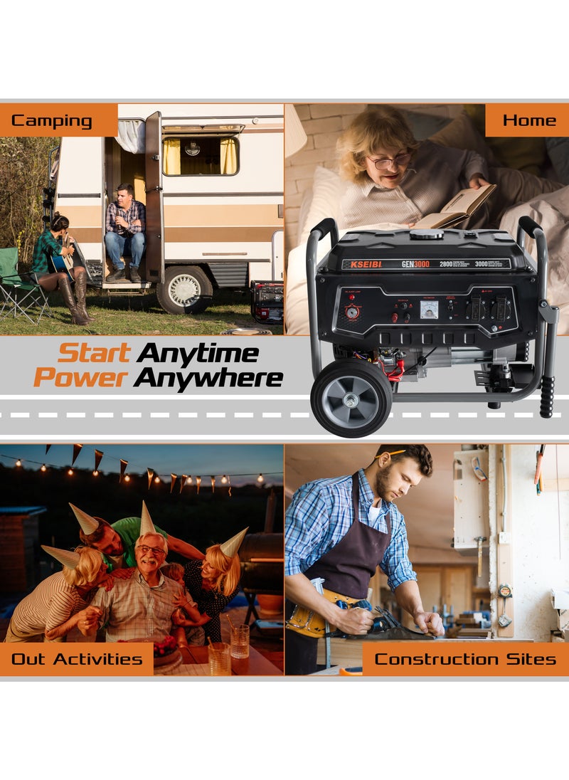 KSEIBI GEN 3000 Gasoline Generator, 3.0KW – Powerful & Reliable Portable Generator for Home, Outdoor & Worksite Use  - Image 5