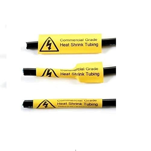 Aonomi Industrial Labels Replace for DYMO 18056 A18056 12mm Heat Shrink Tube Label Compatible with DYMO Rhino 4200, 5200, 5000, 6000, 6000+ Industrial Label Maker, Black on Yellow, 1/2" x 4.9',4-Pack - Image 3